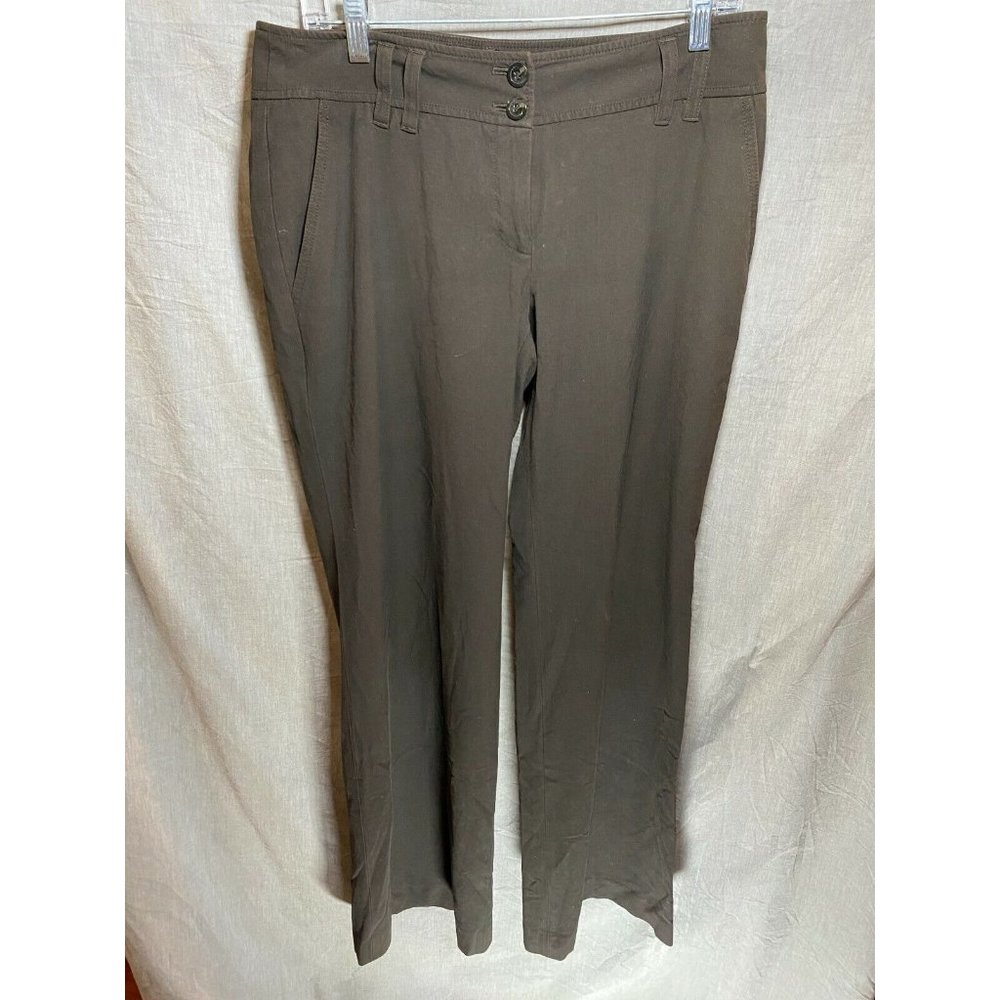 Michael Kors Pants Womens 8 Brown Double Button Casual Slacks Ladies 34x30.